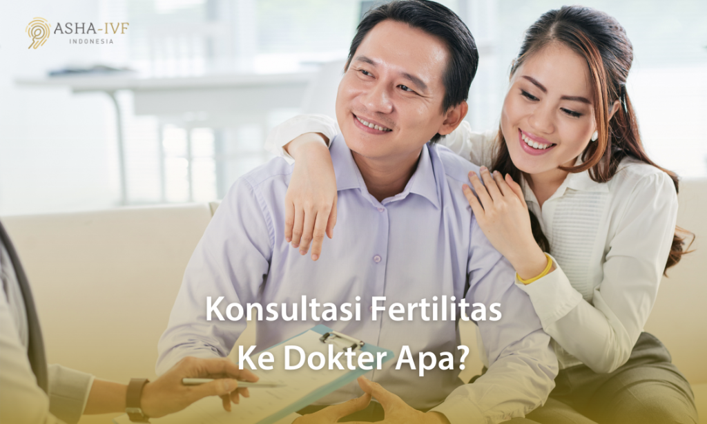 Pasangan suami istri sedang konsultasi dengan dokter untuk program kehamilan di ASHA IVF Indonesia